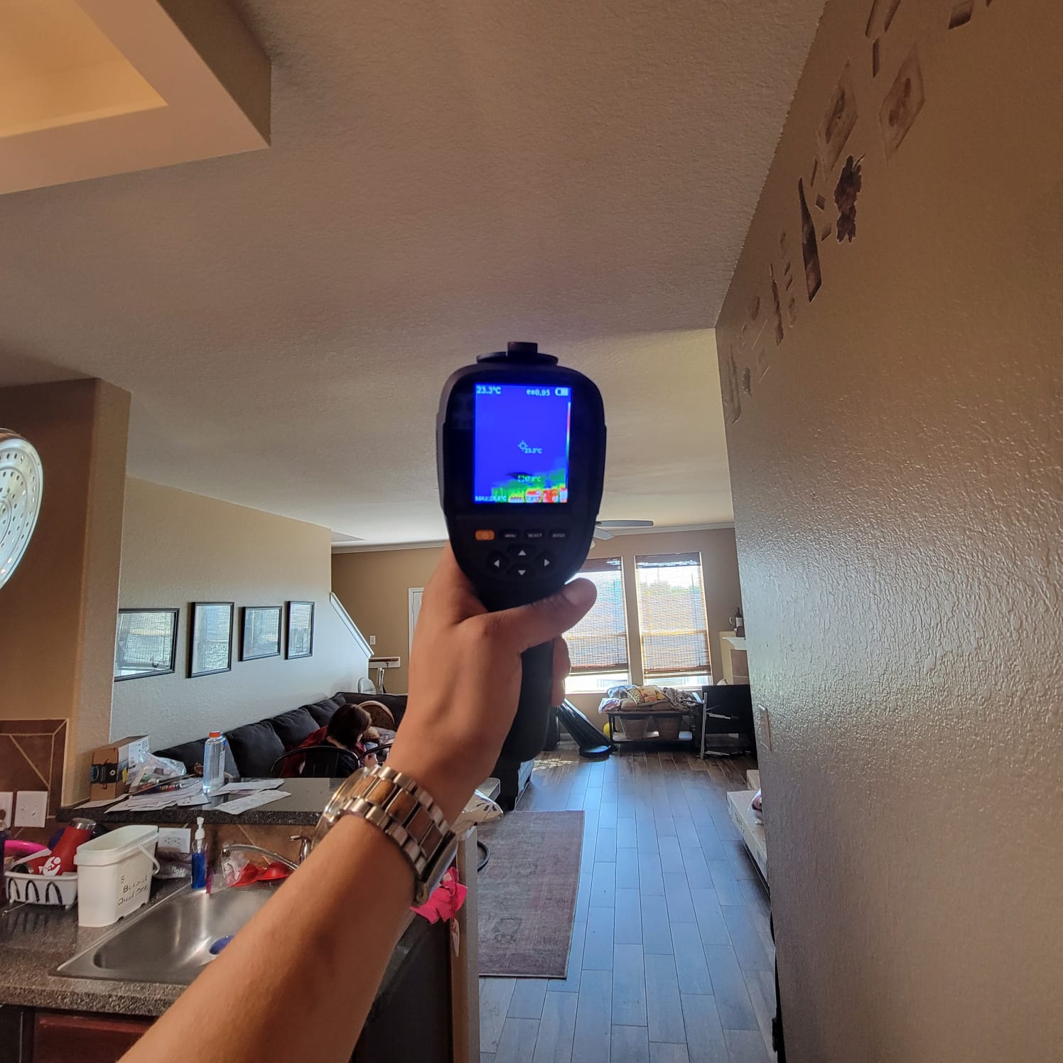 After an AC leak, we extracted all the water and moisture to dry out the property,‍ ran air movers and scrubbers, set containments as well as removed the damaged carpet and drywall