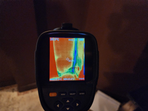Responding to small water loss in a theatre room in Houston, TX