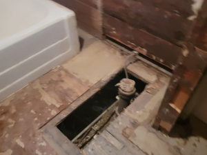 Wood Rot Repair Under Bathroom Floor in Houston, TX