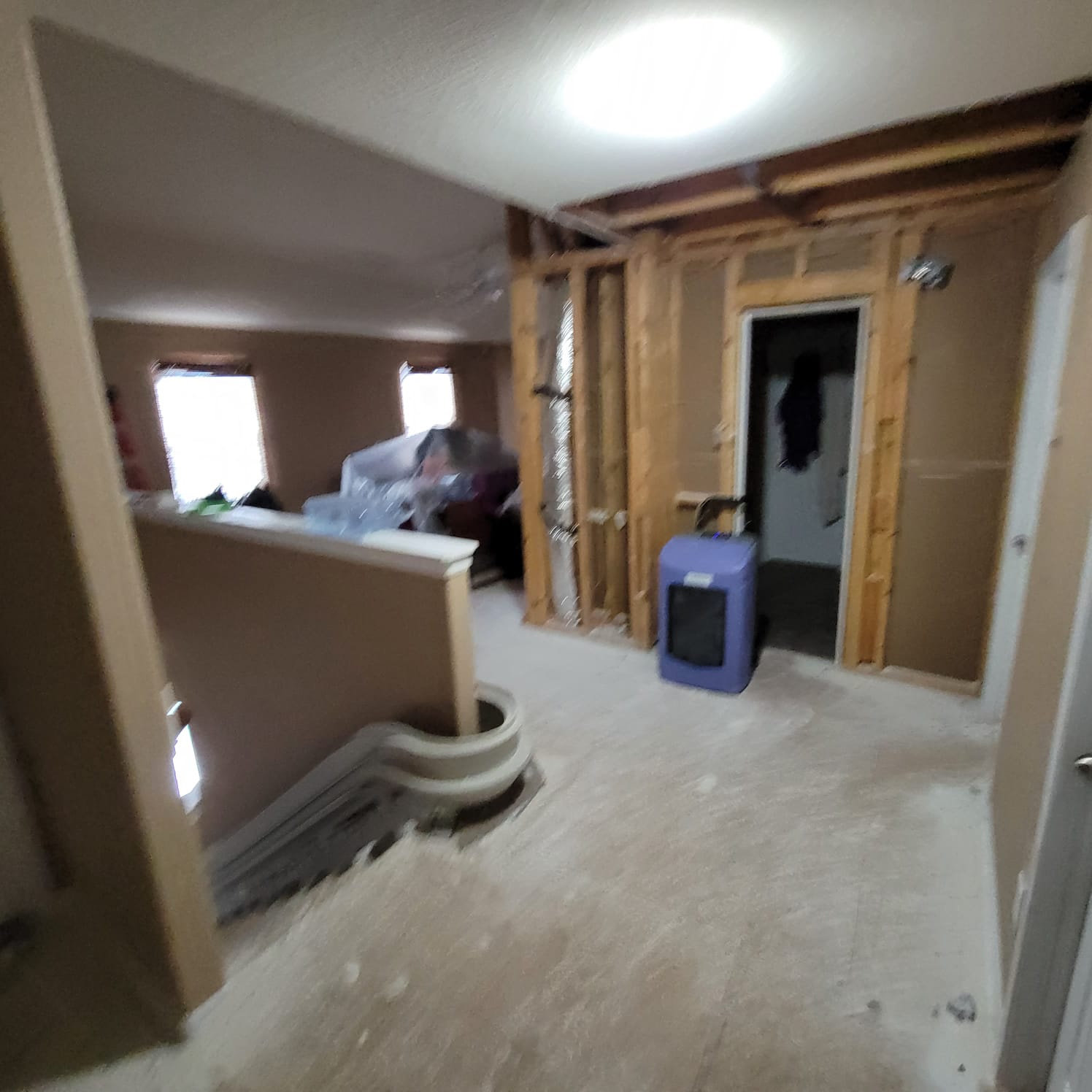 After an AC leak, we extracted all the water and moisture to dry out the property,‍ ran air movers and scrubbers, set containments as well as removed the damaged carpet and drywall