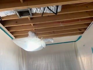 After an AC leak, we extracted all the water and moisture to dry out the property,‍ ran air movers and scrubbers, set containments as well as removed the damaged carpet and drywall