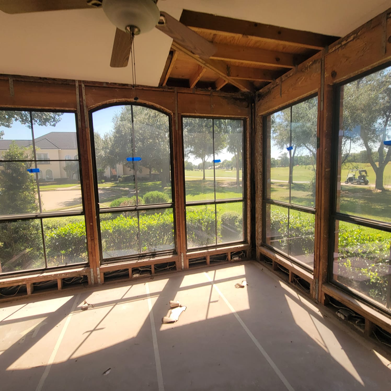 This mold job began as an upstairs patio leak. We investigated, demoed, remediated the mold and passed with flying colors.