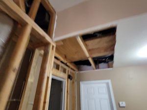After an AC leak, we extracted all the water and moisture to dry out the property,‍ ran air movers and scrubbers, set containments as well as removed the damaged carpet and drywall