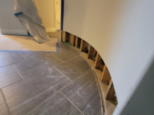 After a tub overflowed, we completed a one foot cut and dry out.