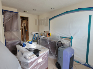 Water Damage Restoration of Upstairs Bathroom Leak in Houston, TX