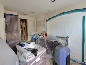 Water Damage Restoration of Upstairs Bathroom Leak in Houston, TX