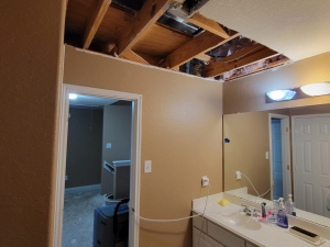 After an AC leak, we extracted all the water and moisture to dry out the property,‍ ran air movers and scrubbers, set containments as well as removed the damaged carpet and drywall