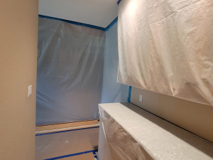 This mold job began as an upstairs patio leak. We investigated, demoed, remediated the mold and passed with flying colors.
